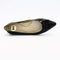 black patent leather pointed toe flats for women