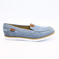 Blue denim loafer shoes