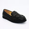 ladies black leather loafer