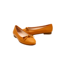 Flat Shoes with Bow in brown color