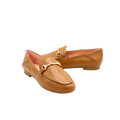 women's flat loafers in brown color