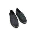 Avah leather black sole slip-on shoes style 700-29