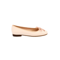 women's stylish flat shoes in nude leather