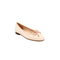 Round Toe Ballet Flat with nude leather