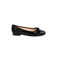 black patent Brunella Round Toe Ballet Flat with Bow