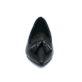  Black leather pointy toe Loafer