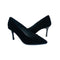  Women black patent leather block heel pumps