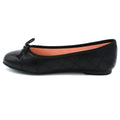 side image of round toe flats for women