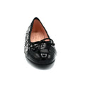 front image of Women's black & White round toe flats