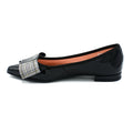 comfortable black leather pointed toe flats