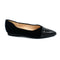 black patent pointed toe flats