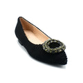 black flat pointed toe shoes