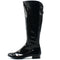  long black patent leather boots