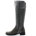 long grey suede boots