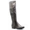 ladies long grey leather boots