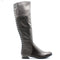 ladies long grey leather boots