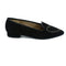 Black suede pointed toe flats