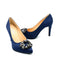  Blue high heels shoes 