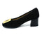  Black suede block heel pumps for Women