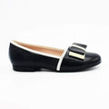 womens Black flats with bow