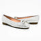 Silver round toe ballet flats