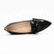 leather flats with bow for women