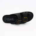 Black flexus decca sandals for women