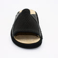 Black la plume stretch sandals