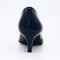 Navy patent leather pumps 2 inch heels