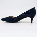 Navy patent leather pumps 2 inch heels