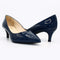 Navy patent leather pumps 2 inch heels