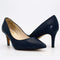 Blue Pointed Toe Pumps 2.5 Inch Heel